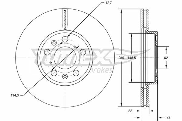 Brzdový kotouč TOMEX Brakes